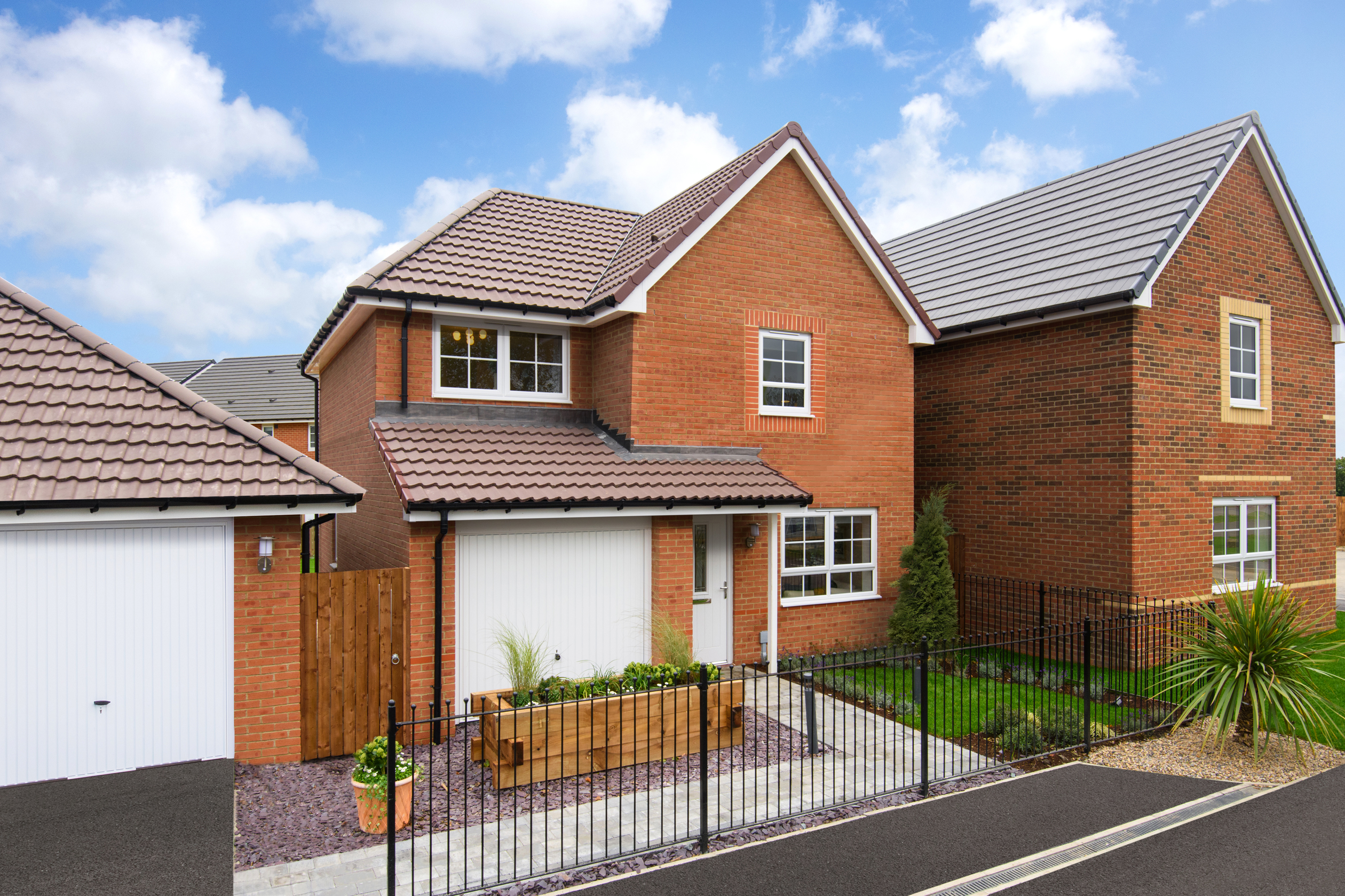 Outside view 3 bedroom detached Denby home
